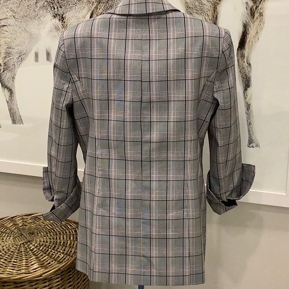 Pink Tartan plaid blazer - Picture 6 of 8